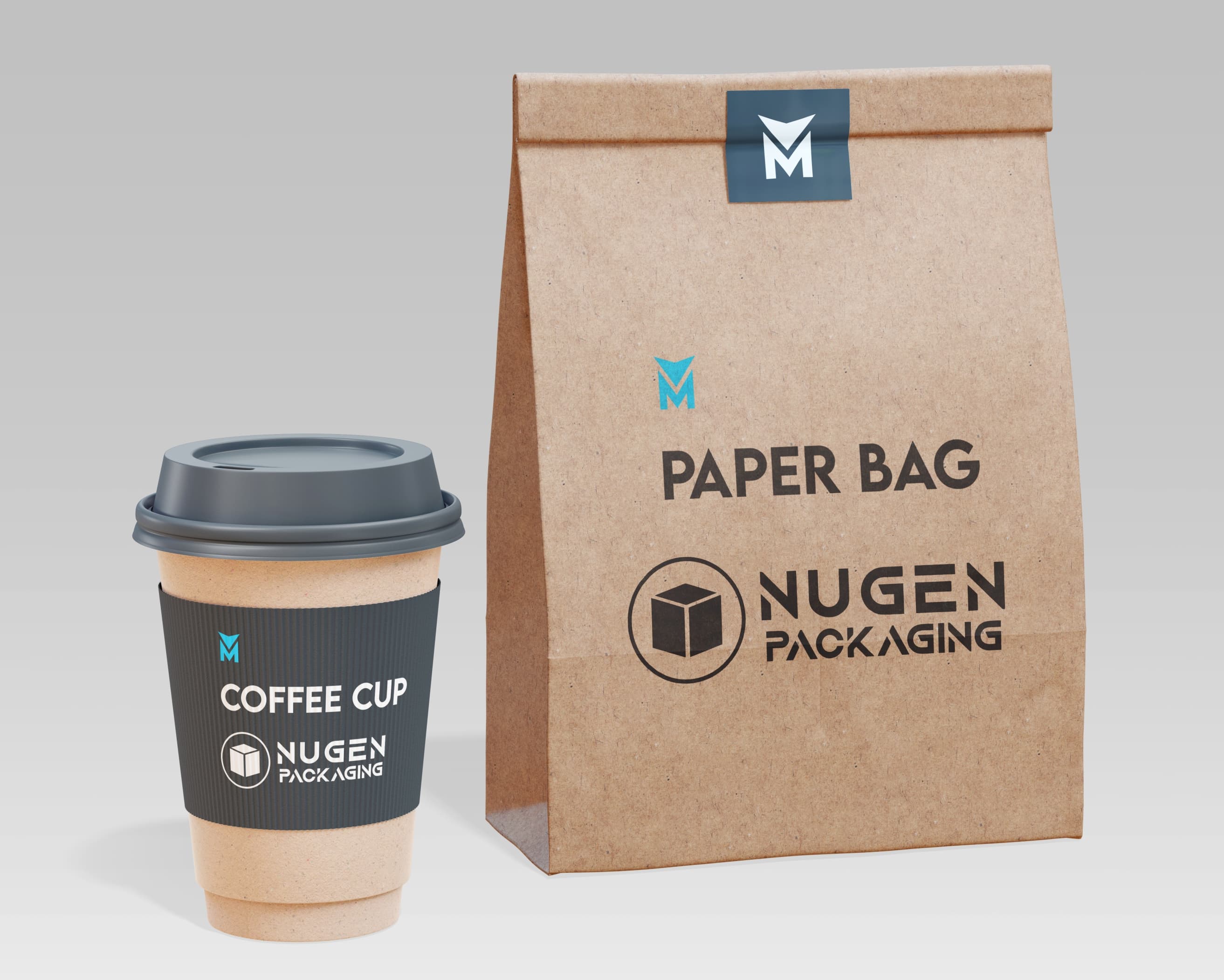 Coffee Cup & Parcel Bag Label