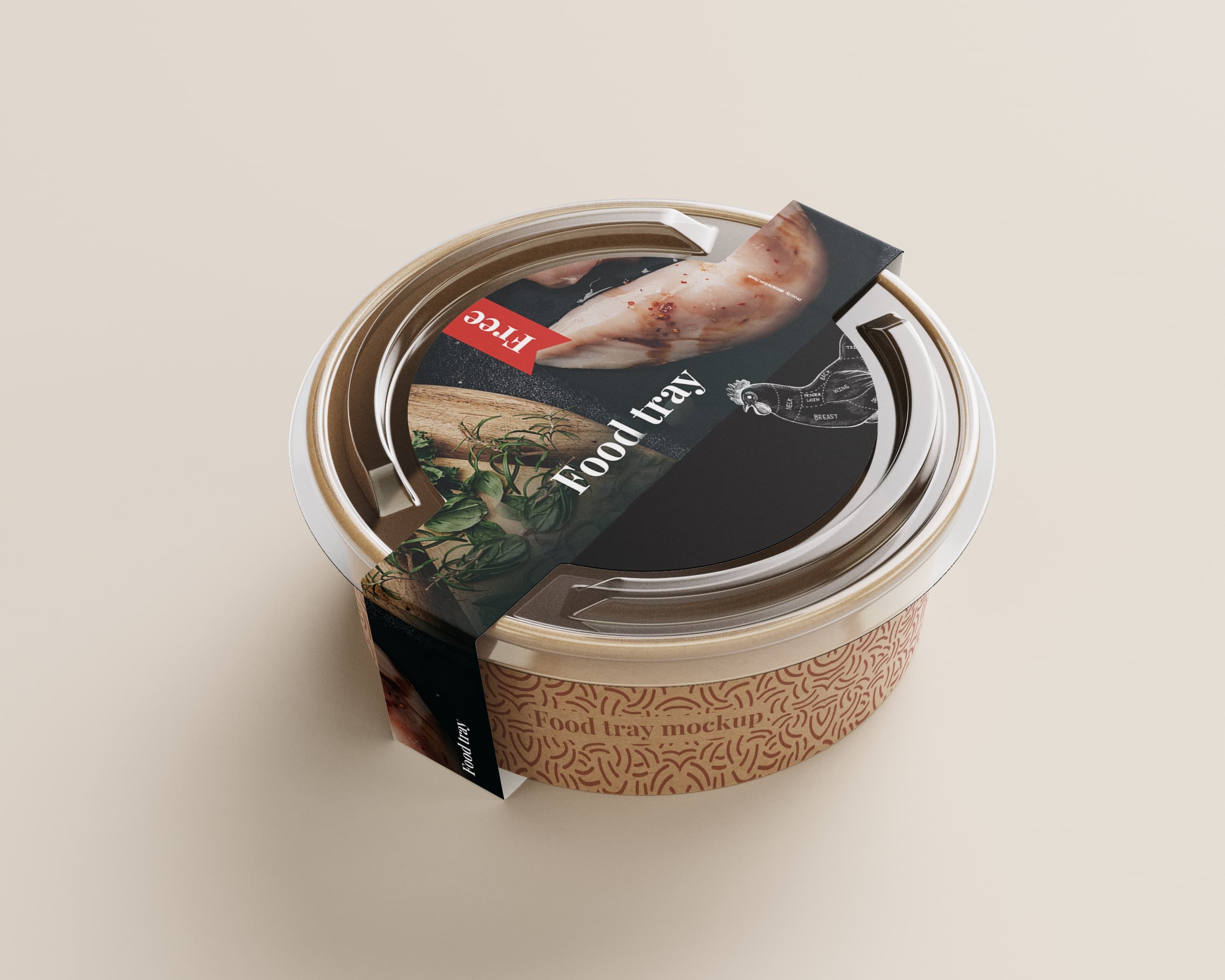 FOOD TRAY SLEEVE LABEL