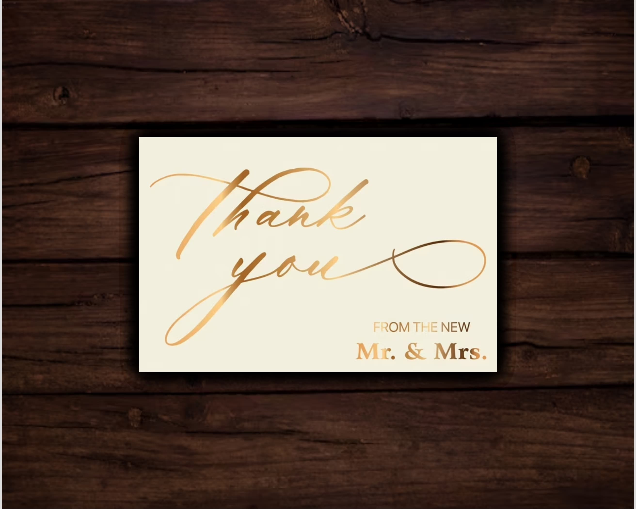 Foiling + Emboss Thank You Card